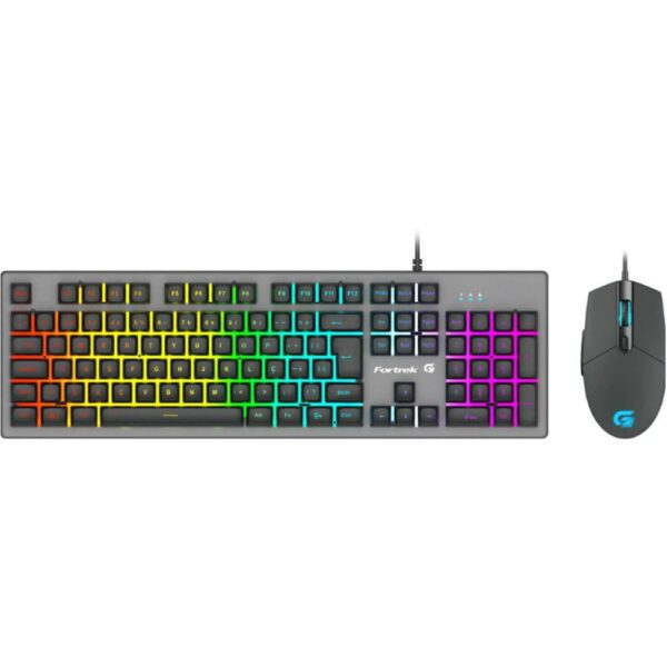 Kit Gamer Fortrek Ranger Teclado Semi-Mecânico ABNT2 Iluminado + Mouse Gamer 6400 Dpi - RANGER