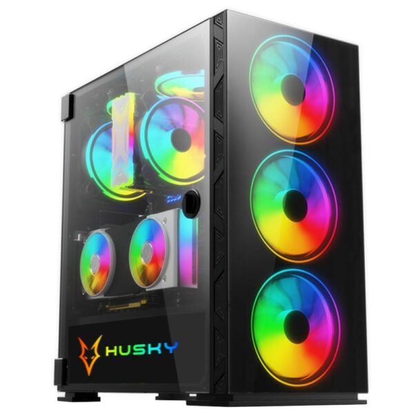 Gabinete Gamer Husky Frost, Mid Tower, ARGB, com FAN, Porta em Vidro Temperado - HGMC004