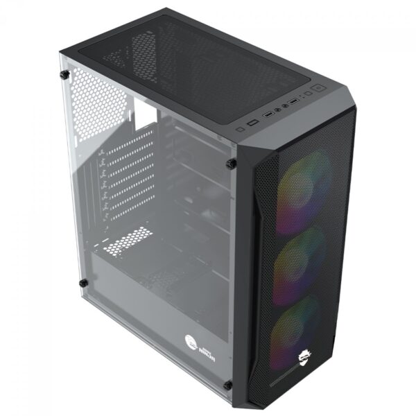 Gabinete Gamer Ninja AERO, RGB, Mid Tower, Vidro Temperado, ATX, Sem Fonte, Com 3 Fans - Image 2