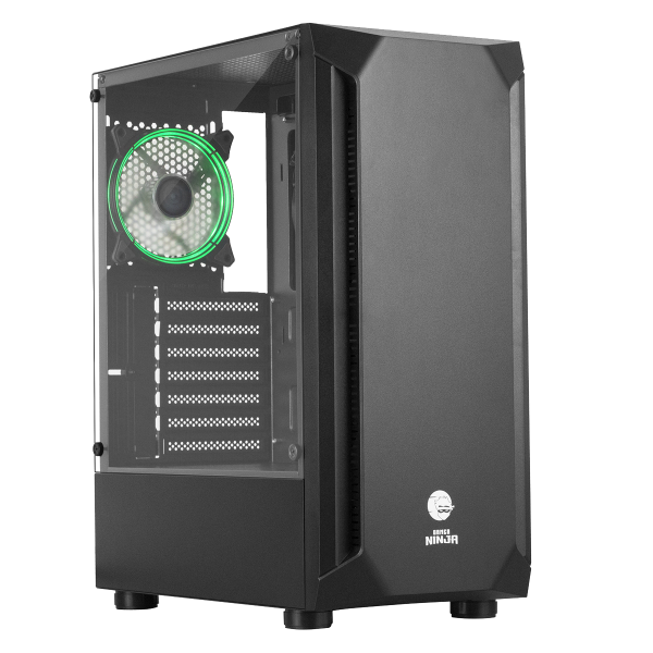 Gabinete Gamer Ninja Hades, Mid Tower, RGB, ATX, Black, Sem Fonte, Com 1 Fan