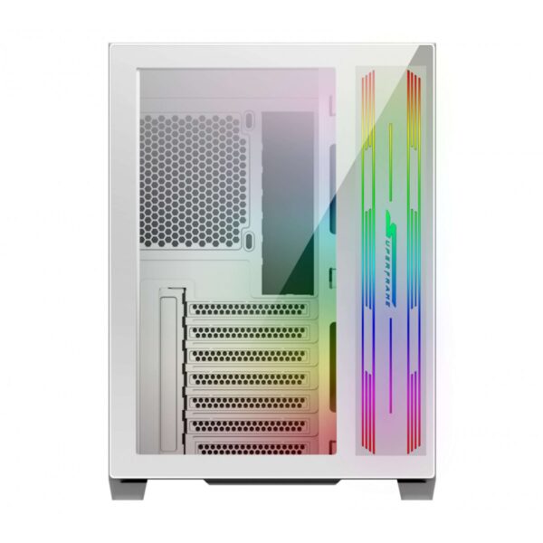 Gabinete Gamer SuperFrame Cube, ARGB, Mid tower, Vidro Temperado, ATX, White, Sem Fonte, Sem Fan - Image 3