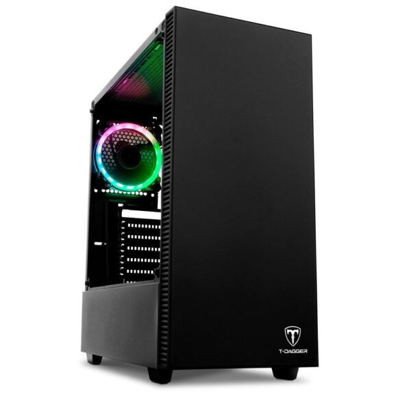 Gabinete Gamer T-Dagger Cube Black, Mid Tower, Lateral em Vidro, Preto - T-TGC305B