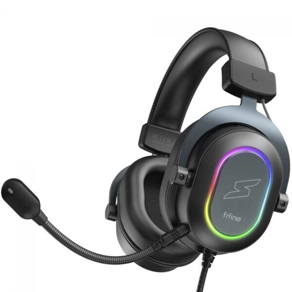 Headset Gamer Fifine SuperFrame Edition SFH6, 7.1 Surround, Drivers de 50mm, RGB, USB, Black - Image 5