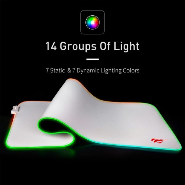 Mousepad Havit MP858, 300x800mm, Extra Grande, RGB, Branco - MP858 - Image 2