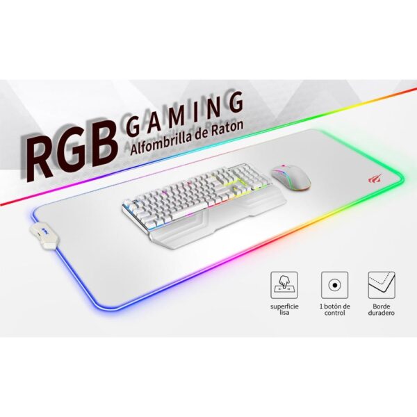 Mousepad Havit MP858, 300x800mm, Extra Grande, RGB, Branco - MP858 - Image 4