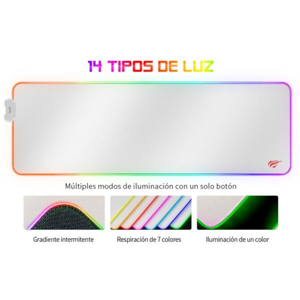 Mousepad Havit MP858, 300x800mm, Extra Grande, RGB, Branco - MP858 - Image 5