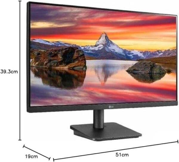 Monitor LG 23.8 Full HD LED, 75 Hz, IPS, HDMI, VGA, Freesync, Preto - 24mp400-b - Image 2