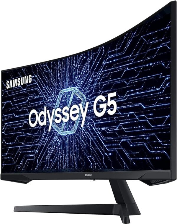 Samsung ‎C34G55TWWL Odyssey 34' - Monitor Gamer Curvo, WQHD, 165Hz, 1ms, tela ultrawide, HDMI, Display Port, Freesync Premium, preto, série G5 - Image 4