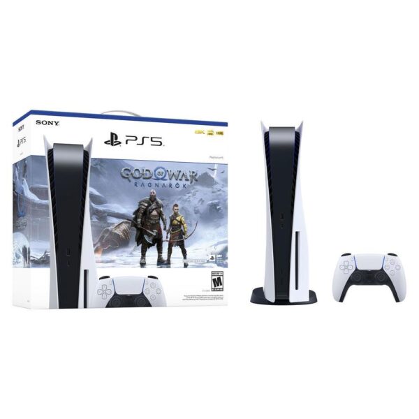 Console Sony Playstation 5, SSD 825GB, Controle Sem Fio Dualsense, Com Mídia Física, Branco + God Of War Ragnarok