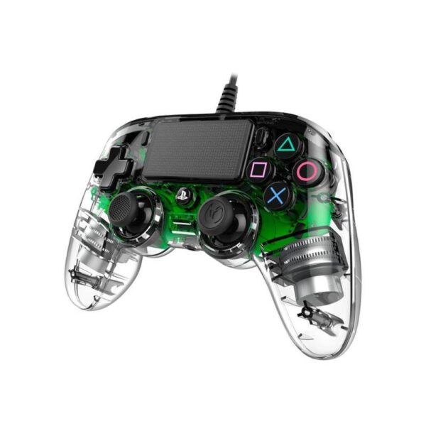 Controle Com Fio, Ps4 E Pc, Sony Nacon Wired Illuminated Compact Controller Green, Iluminado, Verde