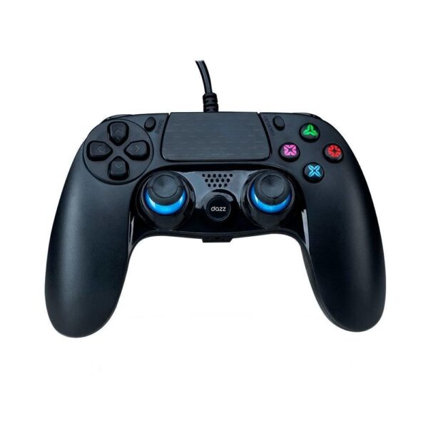 Controle Dazz Quartum Dualshock Para Ps4 Ps3 E Pc Com Entrada P2, Preto D62000136.