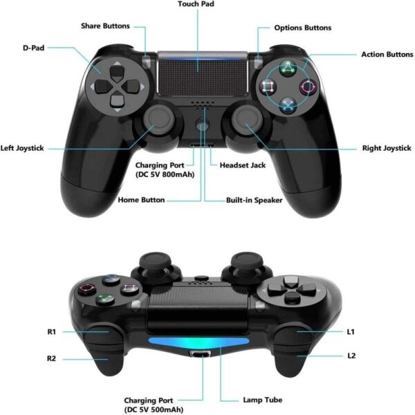 Controle Sem Fio PS4, PS TV, PS Now, Altomex, Doubleshock 4, Preto, Botão Share, Sensor de seis eixos - Image 3