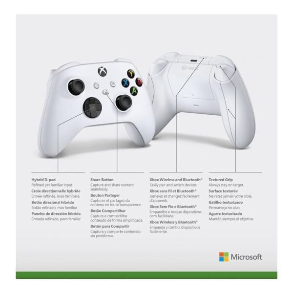 Controle Sem Fio Xbox Robot White, Joystick, Branco, Mapeamento de botões - Image 3