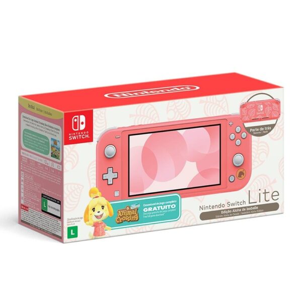 Console Nintendo Switch Lite Coral Animal Crossing, Edição Limitada - 119923