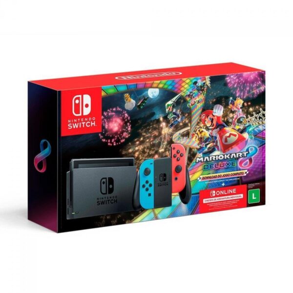 Console Nintendo Switch + Mario Kart 8 Deluxe + 3 Meses Nintendo Switch Online, 32GB, 1x Joycon, Blue/Red, HBDSKABL1 - Image 5