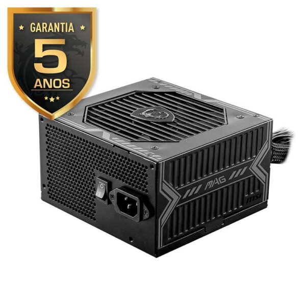 Fonte MSI MAG A550BN, ATX, 550W, 80 PLUS Bronze, PFC Ativo, Entrada Bivolt, Preto - 306-7ZP2A22-CE0