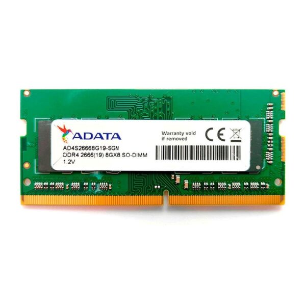 Memória Adata XPG, 8GB, 2666MHz, DDR4, CL19, Verde, Para Notebook - AD4S26668G19-SGN