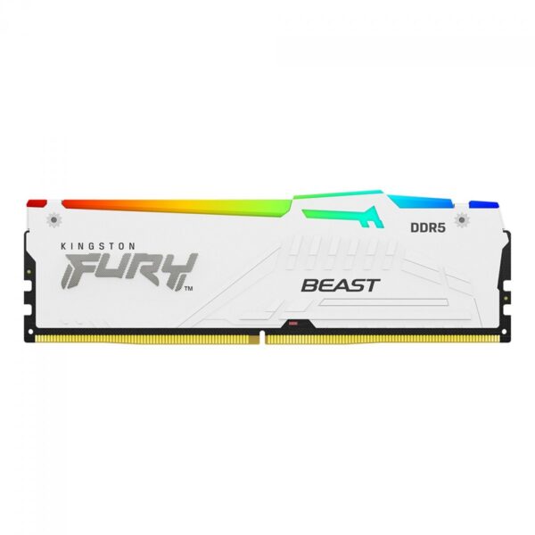 Memória DDR5 Kingston Fury Beast, RGB, 32GB, 5200Mhz, White, KF552C36BWEA-32