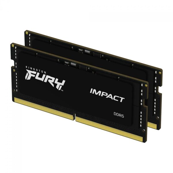 Memória Para Notebook DDR5 Kingston Fury Impact, 16GB (2x8GB), 4800MHz, CL38, Black, KF548S38IBK2-16 - Image 2