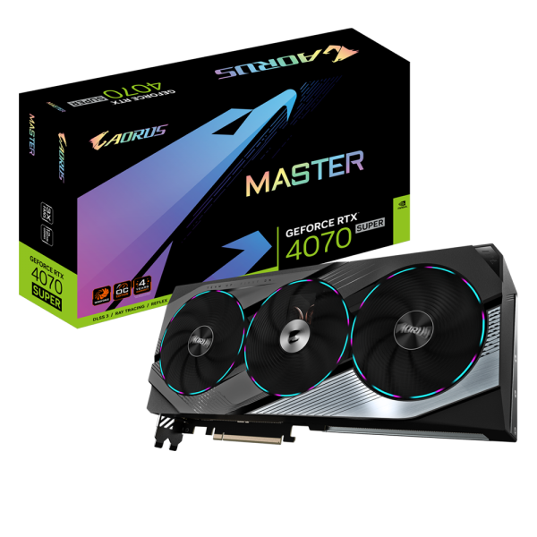 Placa de Video Gigabyte NVIDIA GeForce RTX 4070 Super Master, 12GB, GDDR6X, DLSS, Ray Tracing, GV-N407SAORUS M-12GD