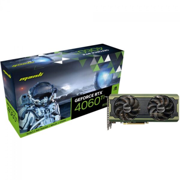 Placa de Vídeo Manli NVIDIA GeForce RTX 4060 Ti, 8GB, GDDR6, DLSS, Ray Tracing, M-NRTX4060TI/6RGHPPP-M2546