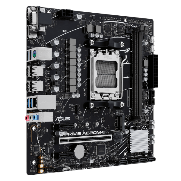 Placa Mãe Asus PRIME A620M-E, Chipset A620, AMD AM5, MATX, DDR5, 90MB1F50-M0EAY0 - Image 2