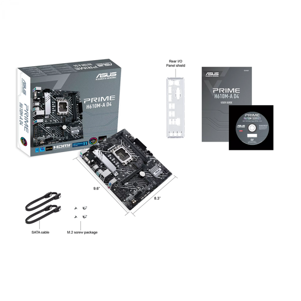 Placa Mãe Asus Prime H610M-A D4, Chipset H610, Intel LGA 1700, mATX, DDR4, 90MB19P0-M0EAY0 - Image 3