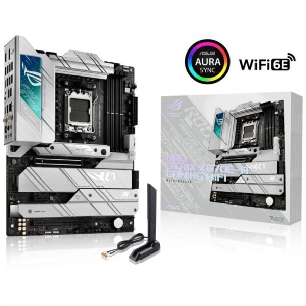 Placa Mãe Asus ROG Strix X670E-A Gaming WIFI, Chipset X670, AMD AM5, ATX, DDR5, 90MB1BM0-M0EAY0