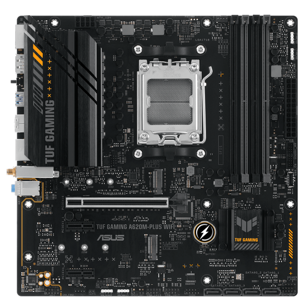 Placa Mãe Asus TUF Gaming A620M-PLUS WIFI, Chipset A620, AMD AM5, m-ATX, DDR5, 90MB1F00-M0EAY0 - Image 4