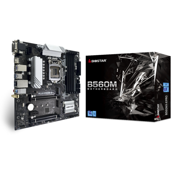 Placa Mãe Biostar B560MX-E PRO, Chipset B560, Intel LGA 1200, mATX, DDR4