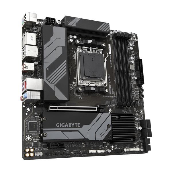 Placa Mãe Gigabyte B650M DS3H, Chipset B650, AMD AM5, MATX, DDR5 - Image 2