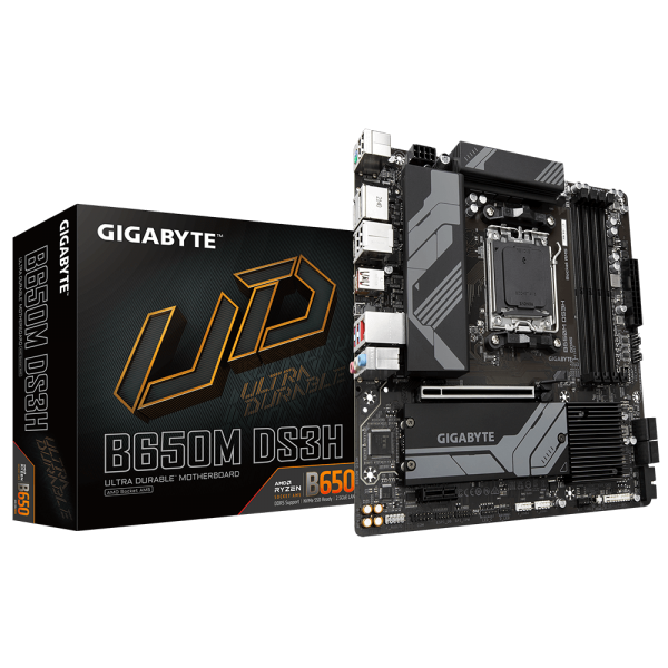 Placa Mãe Gigabyte B650M DS3H, Chipset B650, AMD AM5, MATX, DDR5