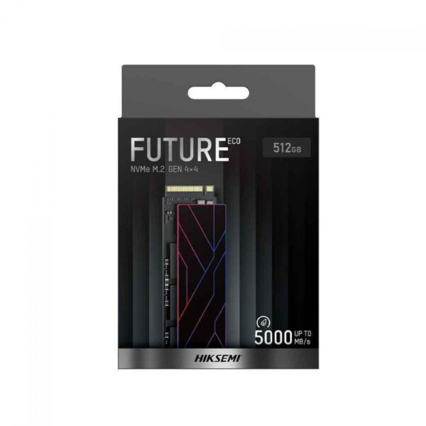 SSD Hiksemi Future Eco, 512GB, M.2 2280 NVMe, Leitura 5000MBs e Gravação 2500MBs, HS-SSD-FUTURE ECO 512G